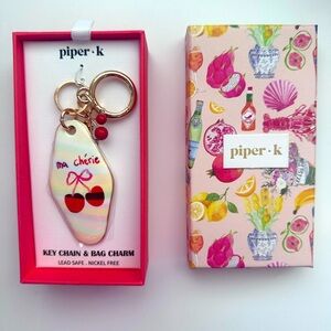 Piper K Cherry Key Chain & Bag Charm NWT